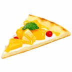 作品マンゴーチャンクとカラントのデザートピザ（カットピザ）【食品サンプル】