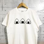 作品★食いしん坊Tシャツ★~ドットのおにぎり~(ホワイト)