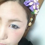 作品ショートヘアや子供ちゃんにオススメかんざし風ヘアバンド♬