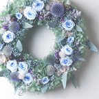 作品受注制作 L size order-made preserved flowers wreath リース (25cm～30cm)