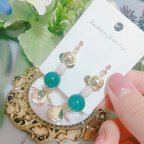 作品▷B級品◁お花ゆらゆら大ぶりピアス*.❁