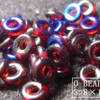 作品【オービーズ/o-beads】レッドアズロ:直径3.8×1ミリ/2.5g(約70-75ヶ) /1パック