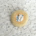 作品beads embroidery brooch 