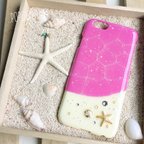 作品＊beach〜海からのおくりもの〜＊iPhone（スマホ）ケース＊ピンク