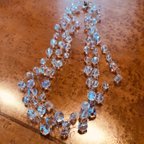 作品“Icicle” Glass long necklace 