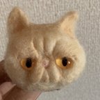 作品ブサカワ　猫　ブローチ　バッグチャーム　アクセサリー　エキゾチック　プレゼント