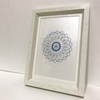 作品ひかりのかたち　紙刺繍カード インテリアに