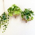 作品観葉植物　マーブルポトス(ホワイトストーン・中央)フェイクグリーン  インテリアグリーン　　人工観葉植物