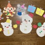 作品雪だるまプレゼント壁面🎁⛄️