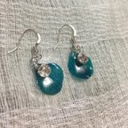 作品送料無料💕紫陽花ピアス  孔雀