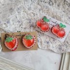 作品いちご🍓さくらんぼ🍒のイヤリング・ピアス