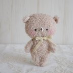 作品約15.5cm ぬいぐるみ モコモコぺたんこクマさん 