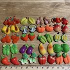 作品デコパーツ　野菜と果物　20種類40個　③
