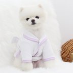 作品★ALQEEN★犬服　ベルト無料名前入り　犬用　タオルバスローブ