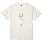 作品シカ　バニラホワイトTシャツ