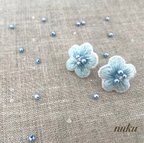 作品Tweedia earrings❃青いお花のピアス