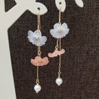 作品feminine style“happy flowers ”ロングピアス