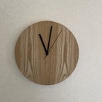 作品木製時計　壁掛け　（タモ材）