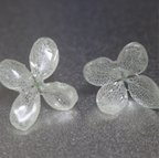 作品本物のお花❀あじさいのピアス