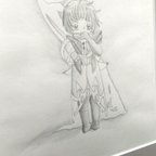 作品【手描き墨絵】点と線の日常