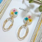 作品＊新作＊コデマリ花のレジンピアス・イヤリング