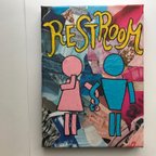 作品《RESTROOM》お手洗いドアサイン《アートクラフト》