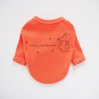 作品《9/24 21:00発売｠Happy HalloweenロンTee：orange【名入れ無料】半袖/袖無しへの変更可◎