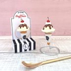 作品アイスクリームキーホルダー バッグチャーム バニラ×チョコソース×チェリー ICECREAM KEYCHAIN HOT FUDGE SUNDAE