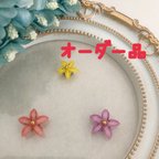 作品送料込み♡プルメリアのお花のマグネットブローチ✩.*˚