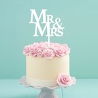 作品Mr & Mrs ウェディングケーキトッパー 