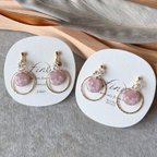 作品桜・ hoop design（pink）［ピアス・イヤリング］