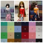 作品msdr-24-od2-2（24色入り）オフショルTシャツ（momoko，オビツ、ジェニー、ピアニーモS、ネオブライス、リカちゃん、nipponなど用）