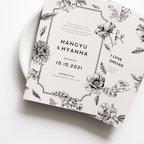 作品プロフィールブック［2つ折り4ページ］ La Fleur | 結婚式・ウェディングペーパーアイテム・海外風