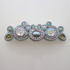 作品【※一部パーツ色変更※にて再販！】【Anwyll-アンウィル-】soutache（ソウタシエ）バレッタ　［ライトブルー　水色］