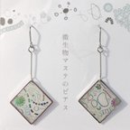 作品微生物マステのピアス【虹◇】