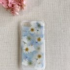 作品本物のお花のスマホケース