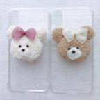 作品🎀🐻くまさんのiPhoneケース リボン付き🐻🎀