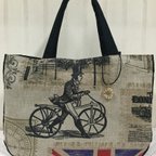 作品＊英国紳士自転車に乗るトート＊再販