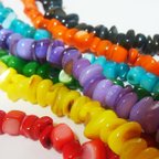 作品【再販】染色シェルビーズ(70個)［beads-115~121］