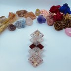 作品☆ヘアクリップ　レジン　ドライフラワー　ハンドメイド　卒業　卒園　入学　入園☆