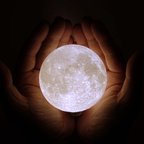 作品【1番人気!】3D Moon Light (3 colors)｜月ライト(小) - 愛と幸運の星 -【送料300円/コードレスへも仕様変更可能♪】