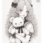 作品先行販売3980→2980オリジナルステッカー🧸の女の子