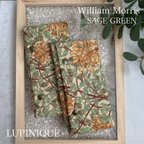 作品NEW!【抱っこ紐よだれカバー sucking pad William Morris SAGEGREEN-】よだれカバー 抱っこ紐カバー サッキングパッド リバーシブル