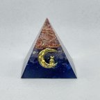 作品ピラミッド型オルゴナイト アメジストとタンザナイト