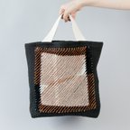 作品スラッシュキルト x ヌビ トートバッグ【tote bag】マロンブラウン x ブラック