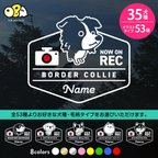 作品【選べる犬種】ドラレコ録画中 名入れステッカー／エンブレム ドッグ 犬　NOW ON REC　ウォールステッカー