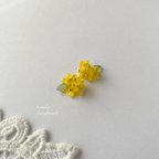 作品◻︎春爛漫◻︎菜の花のピアス（イヤリング ）