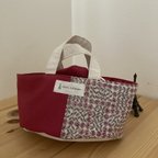 作品853.お弁当派さんに☆リバティ巾着付きLunch bag(だ円)