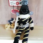 作品NEW  ソックスモンキー/Regimental stripe boy /navy×yellow  