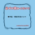 作品作品、発送方法について